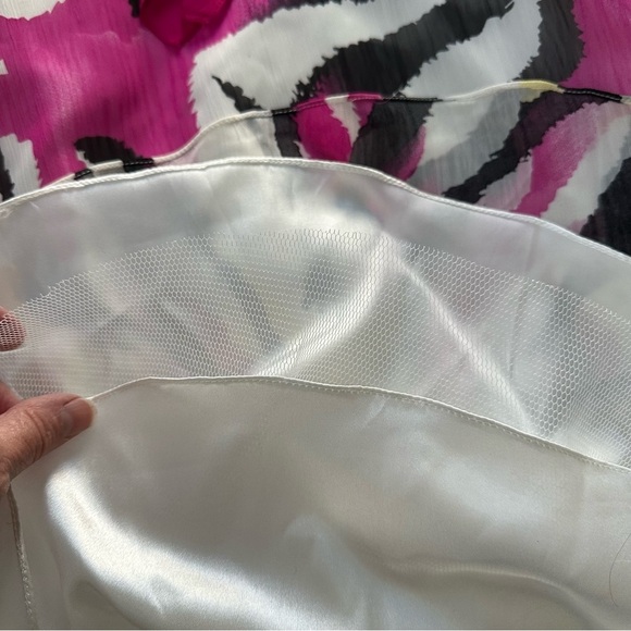 Blush Prom by Alexia Dress Strapless Zebra Print w/ Pink Sequins Formal Size 8 - Picture 5 of 11